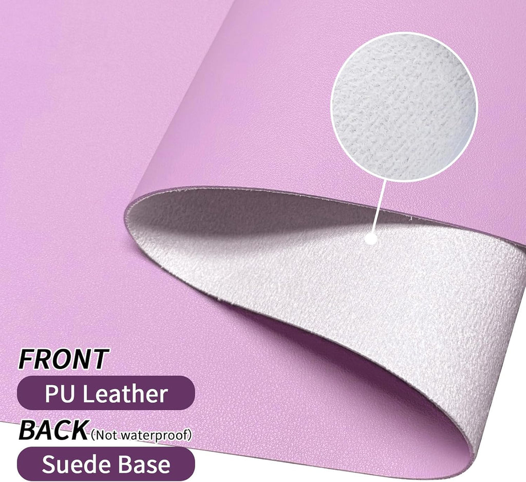Purple Desk Mat, Desk Matt for Desktop, Large Leather Desk Pad, Desk Pad Mat Waterproof, Computer Mat for Office Work/Home/Decor (31.5 x 15.7 Inches) - Image 4