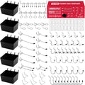 120PCS Pegboard Accessories Kit, Pegboard Hooks Assortment with Bins and Stainless Steel Peg Locks, Tool Organizer for 1/8" and 1/4" Pegboards, Garage Wall Organization, Workshop and Tool Storage by SEDY