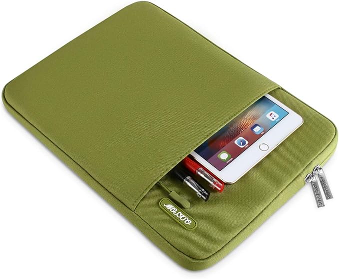 MOSISO Laptop Case 14 inch, Laptop Sleeve Bag with Pocket | Compatible with HP Lenovo Dell ASUS Acer, HP Stream, Dell Latitude, Polyester Vertical Computer Bag, Chartreuse - Image 3