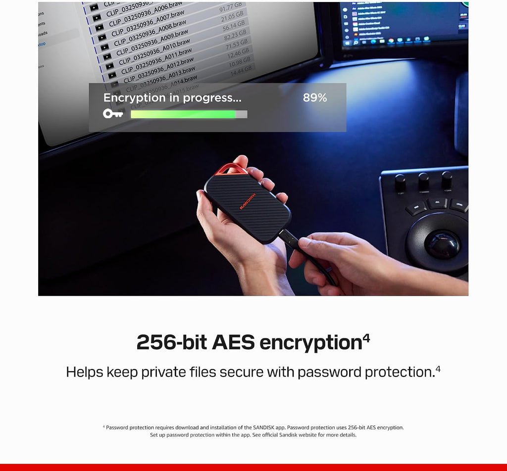 Sandisk 4TB Extreme PRO Portable SSD, Up to 4000MB/s Read Speeds -New Model - Image 6