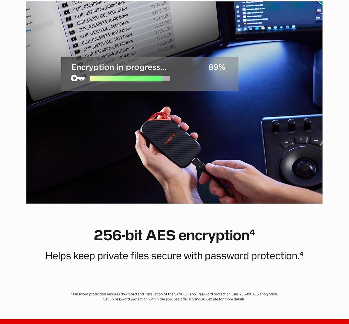 Sandisk 4TB Extreme PRO Portable SSD, Up to 4000MB/s Read Speeds -New Model - Image 6