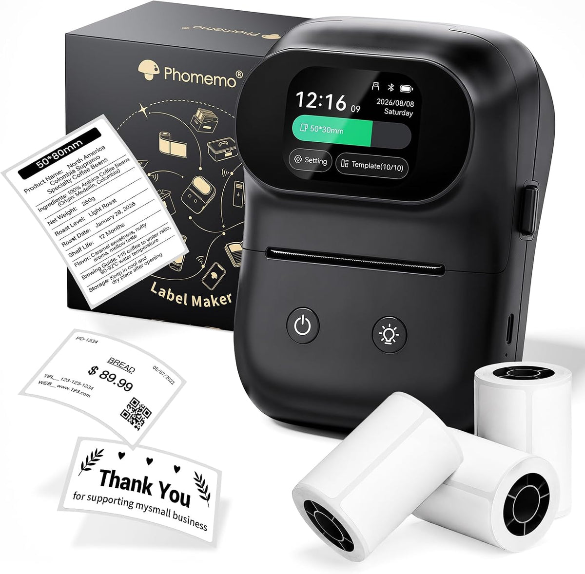 Phomemo Label Maker, M20pro Touch Screen Thermal Label Printer by Phomemo
