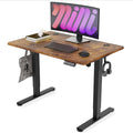 Monomi 39.4" Electric Standing Desk, Height Adjustable sit Stand up,Brown | Small Ergonomic Home Office Computer Desk Workstation with 3 Memory Setting and headphone hooks,Space Saving,Easy Install by MONOMI