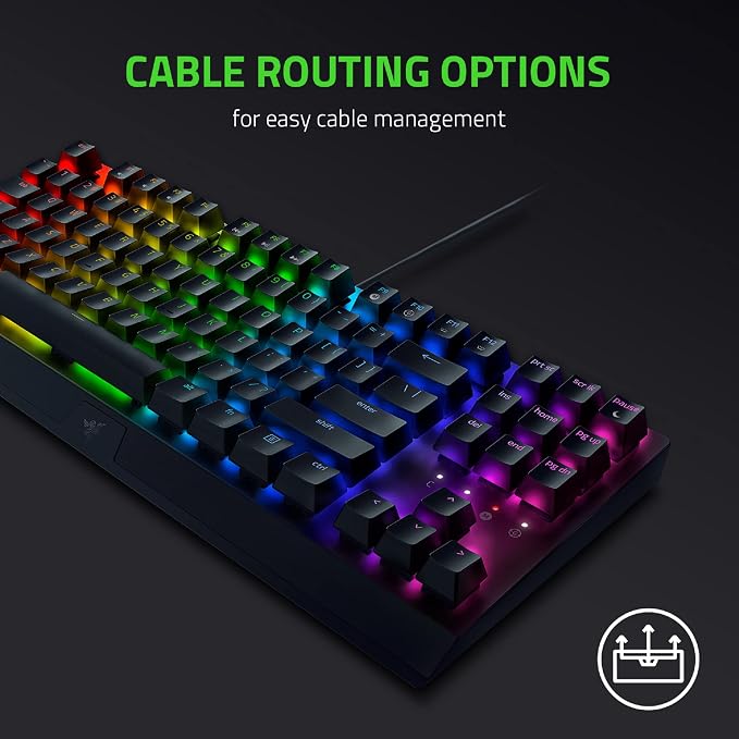 Razer BlackWidow V3 Tenkeyless TKL Mechanical Gaming Keyboard: Green Mechanical Switches - Tactile & Clicky - Chroma RGB Lighting - Compact Form Factor - Programmable Macros - Image 5