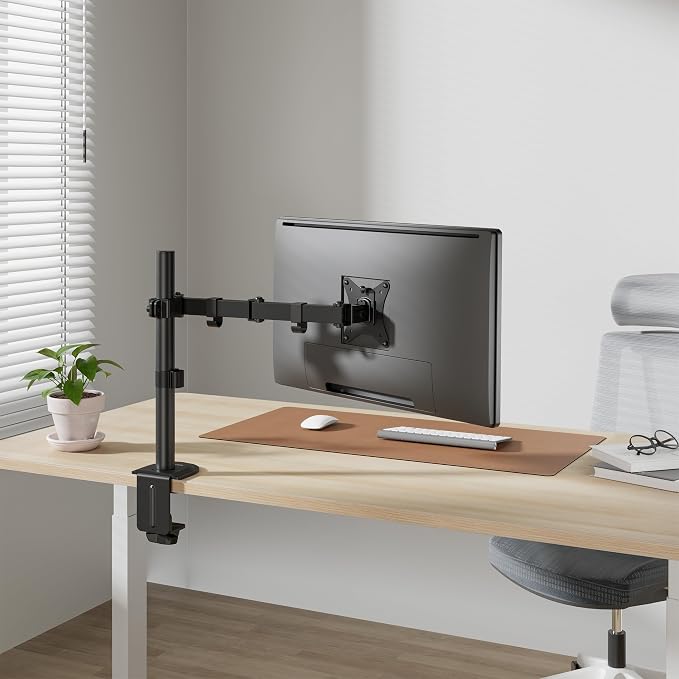 Mount-It Single Monitor Arm Desk Mount, 17-32 Inch Screens, Black - Image 8