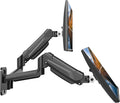 BONTEC Dual Monitor Wall Mount for 13-32 Inch Screens, VESA 75x75/100x100mm | Height Adjustable Gas Spring Arm with Tilt, Swivel & Rotate, Hold Up to 19.8 lbs, Fully Adjustable, Office & Home Use by BONTEC