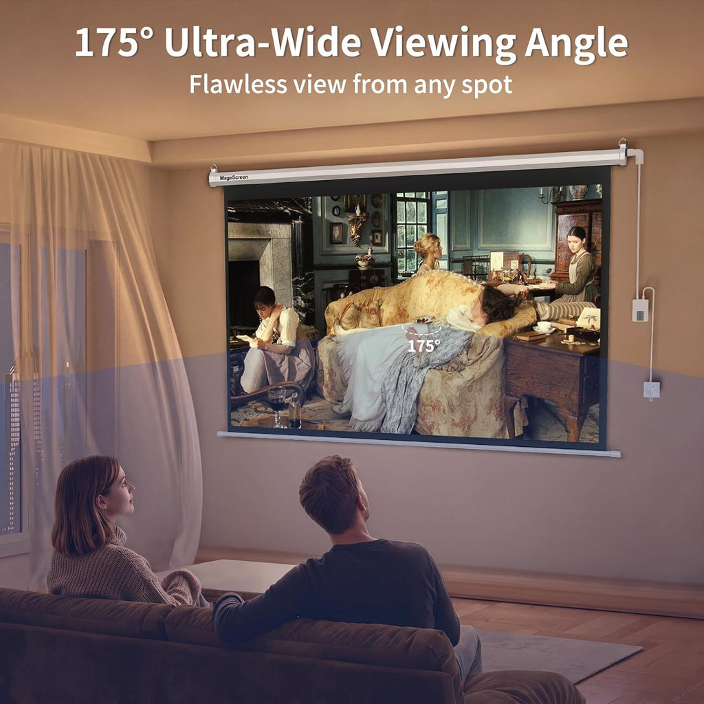 120" 16:9 Motorized Projector Screen with Dual-Side Power Inlet - Image 5