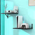 DAWASAPAT Projector Shelf, All Black Projector Wall Mount Floating Shelf, Projector Stand, Projector Rack Holder, 15.7" x 9.8" (L*W) Projector Mount with Cable Ties-2pcs by DAWASAPAT