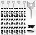 100-Pack USB Port Lock with 5 Key, Metal USB-A Port Blocker,Security Data Protection for PC Laptop, Anti-Theft USB Lock, Dust & Moisture Proof Type-A Connector Cover,Removable (Black by PoParttg