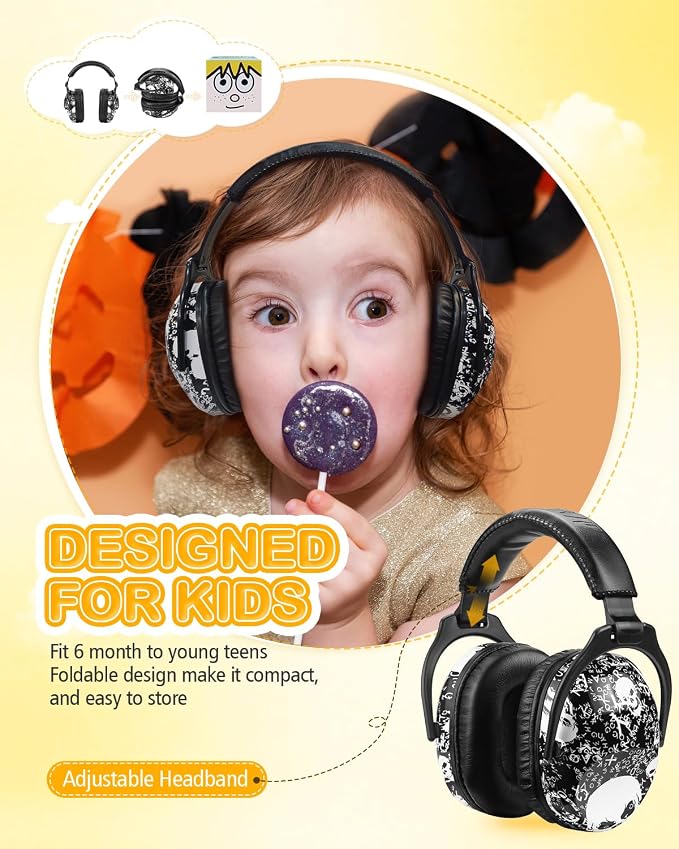 ZOHAN EM030 Kids Ear Protection, Noise Cancelling Headphones Ear Muffs for Autism Sensory, Safety Noise Reduction Hearing Protection for Monster Truck/Concerts/Fireworks/Air Shows - Image 6