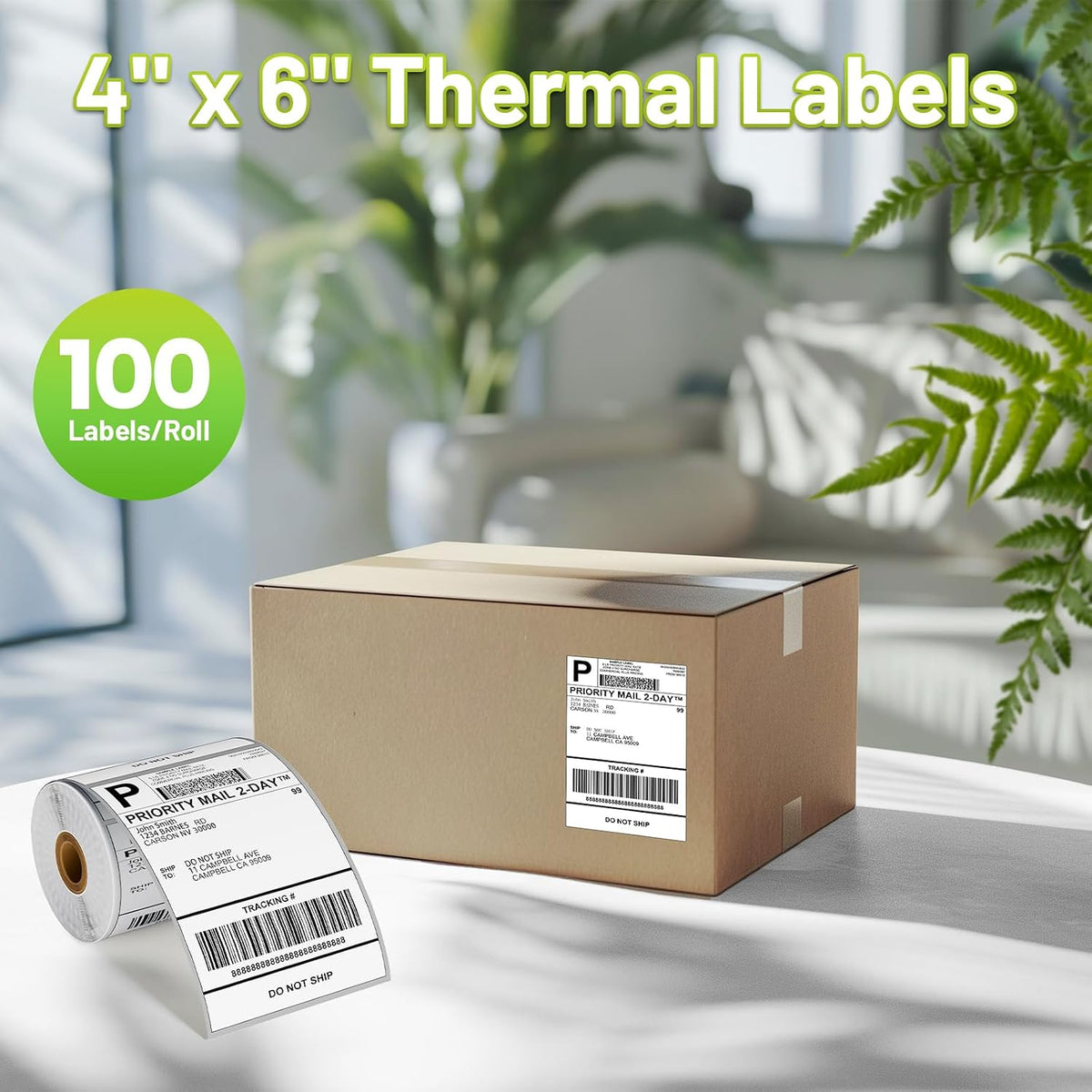 4x6 Thermal Labels, Shipping Address Label (Pack of 100 4x6 Roll Labels) - Image 2