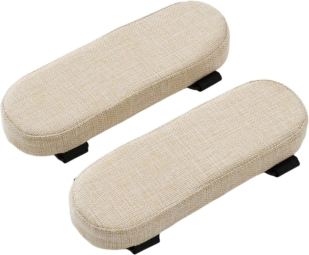 Office Chair Armrest Pad Elbow Cushion Thick Removable Cover Desk Chair Armrest Cushion Arm Padding for Recliners Sofa Home, Beige by KiBcsLic