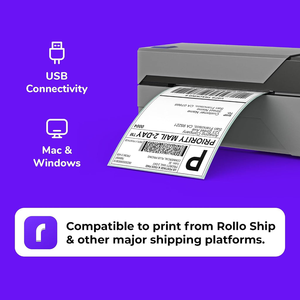 Rollo USB Shipping Label Printer - Commercial Grade 4x6 Thermal Printer - Image 2