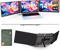 14" Laptop Screen Extender, 0.18" Ultra-Thin Laptop Monitor, Stable Damping Stand with 90° Rotation, 180° Rotation Dual Screen, Extra Compatible with Windows/Mac/Android/Switch/PS Fits 13"-17" Laptops by ROYY