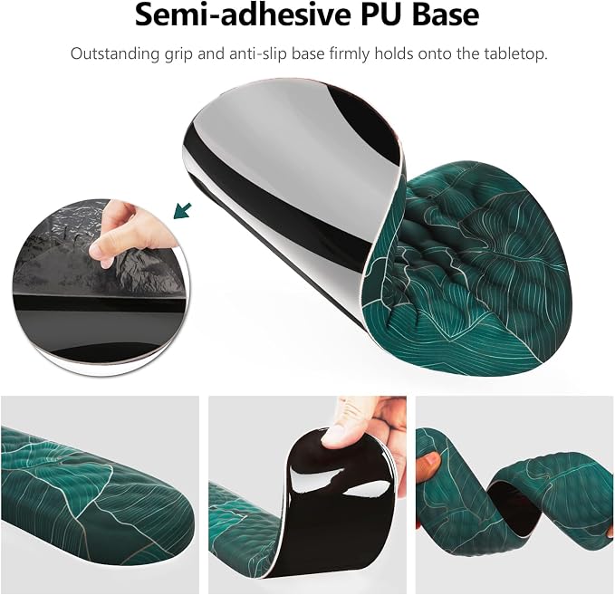 Ergonomic Mouse Pad with Wrist Support and Keyboard Wrist Rest Set | Memory Foam Wrist Cushion, Non-Slip PU Base, Massage Design, Relieves Wrist Pressure for Work, Gaming & Office Use - Image 4