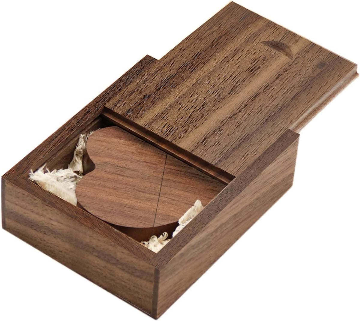 Heart Shaped Wood USB Flash Drive 64GB USB3.0 with Gift Box, FEWINA Wooden USB Drive 64GB 3.0 Super-Speed JumpDrive Wooden Box Ideal Gift for Birthday/Anniversary/Wedding (Walnut) - Image 8