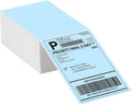 4"x6" Blue Direct Thermal Labels, 500 Fanfold Shipping & Address Label Paper, Self-Adhesive Stickers for Thermal Printer, 1 Stack by LuckyGuard