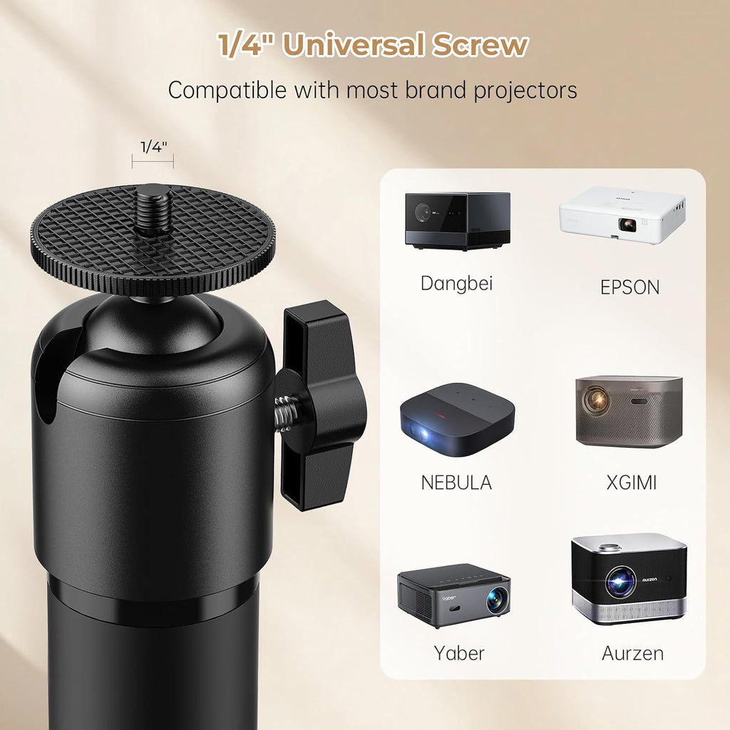 Projector Stand Floor Mount with Adjustable Height 20''-50'', Universal Projector Mount 360° Rotatable Compatible with Projector, Camera, Webcam for Home & Office & Outdoor - Image 5