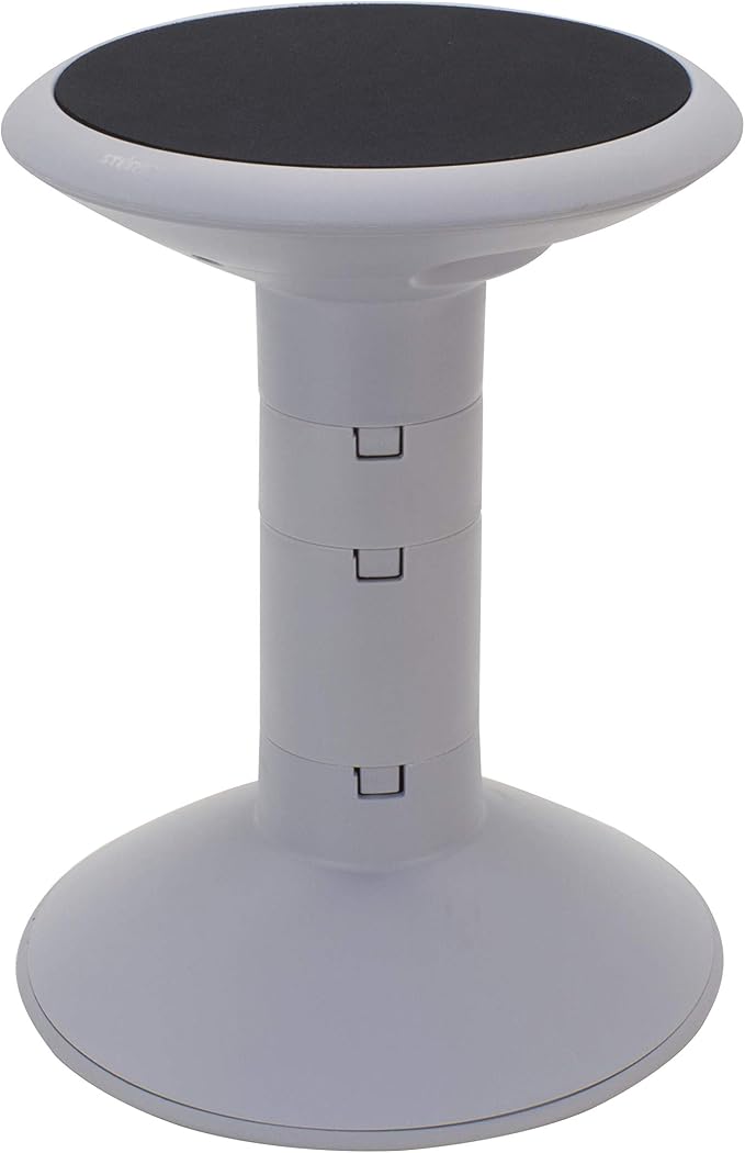 Storex Active Tilt Stool – Ergonomic Seating for Flexible Office Space and Standing Desks, Adjustable 12-24 Inch Height, Gray (00322U01C) - Image 11