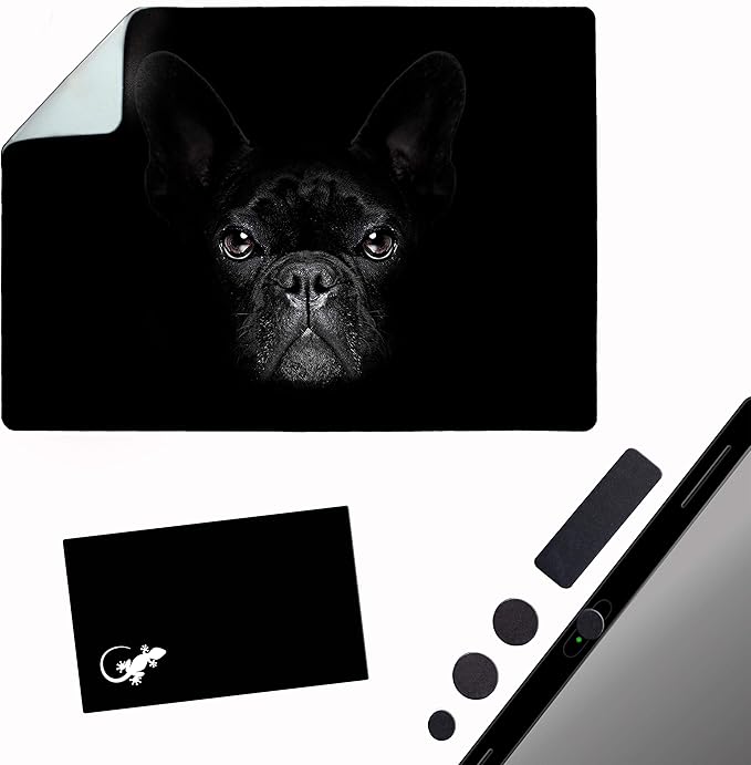Mouse Pad Adhesive Bottom - Sticks to Any Surface - Portable - Webcam Covers and Screen Cleaner Included (2 Pack - Dog Set) - Image 7
