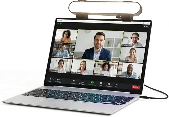 HumanCentric Video Conference Lighting, Laptop Only Webcam Light | For Streaming, LED Laptop Light for Video Conferencing, Zoom Lighting for Computer, Upgrade Light for Zoom Meetings by HumanCentric