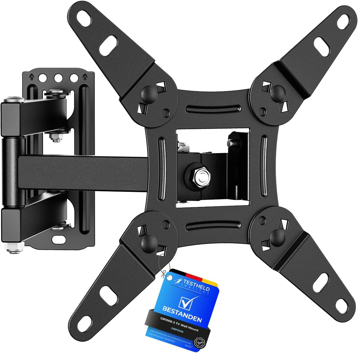GRIFEMA Full Motion TV Wall Mount for 13-43 in TVs or Monitor, Swivel Tilt by GRIFEMA