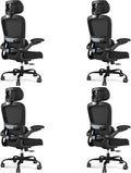 TRALT Office Chair Ergonomic Desk Chair - Gaming Chair with Lumbar Support | 330 LBS Home Office Desk Chairs with Headrest, Reading Chair with Flip-up Armrests, Comfortable Computer Chairs (4, Black) by TRALT