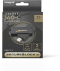 Integral Secure 360-C 32GB Software Encrypted USB Flash Drive - USB-C Connector - 256-bit AES encryption - Compatible with Mac, MacBook, PC, Laptop by Integral