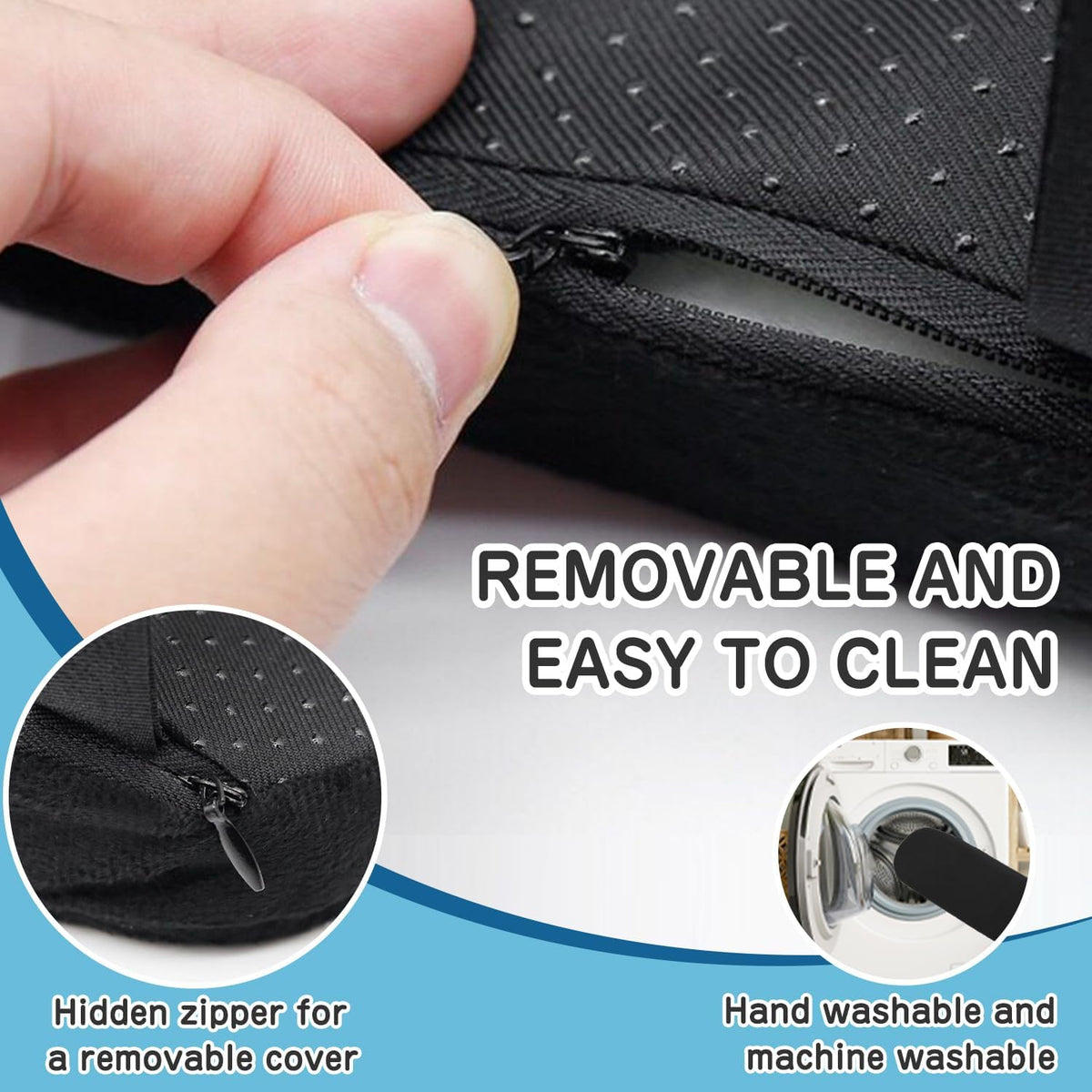 Office Chair Armrest Covers – Memory Foam Armrest Pads Ergonomic Forearm Support Pillow with Non-Slip Cushion for Office Chairs Gaming Chairs Wheelchairs (Black, Set of 2) - Image 4