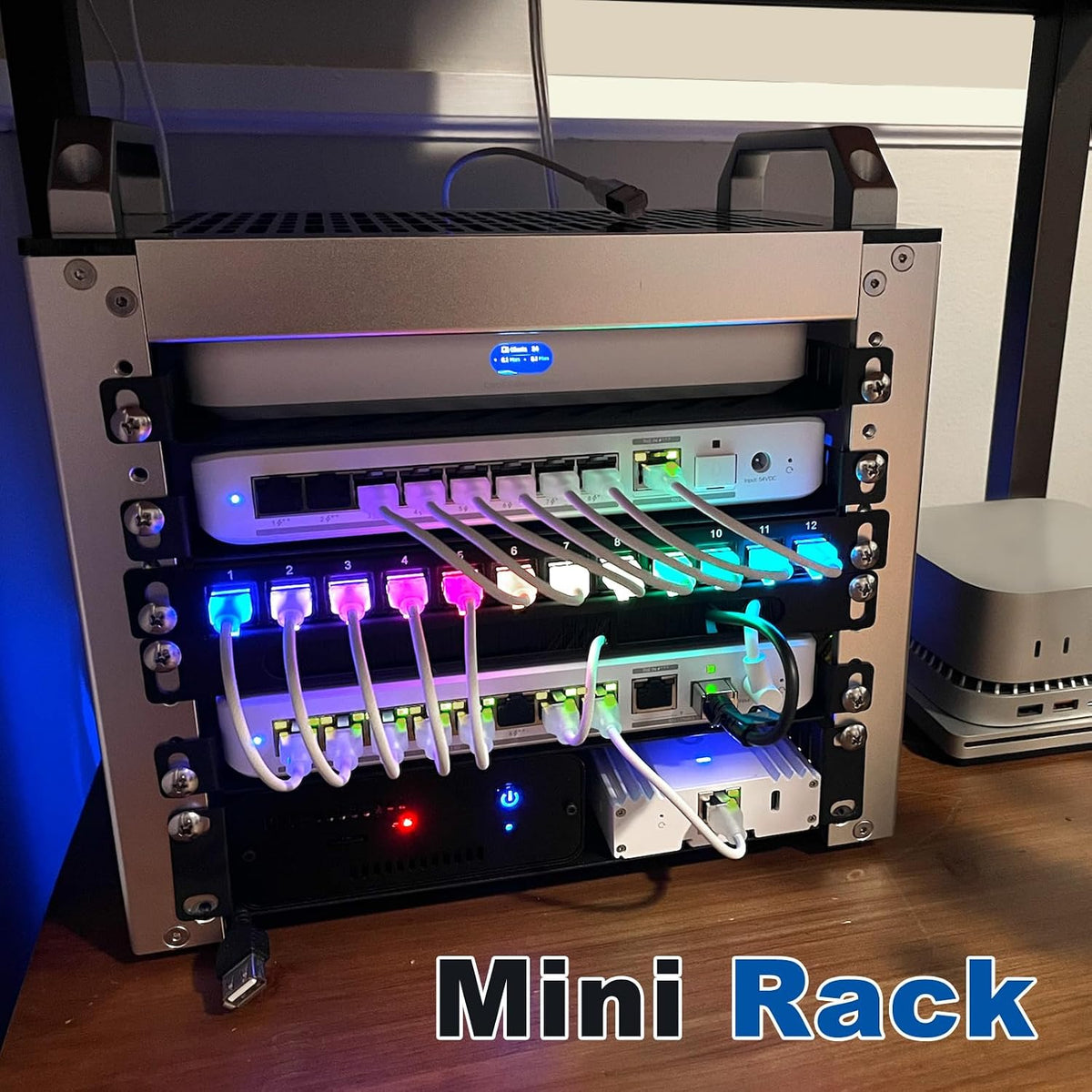 GeeekPi 4U Server Cabinet, 10 inch Mini Server Rack for Network, Servers, Audio, and Video Equipment, DeskPi RackMate T0 Rackmount, 7.87 inch Depth - Image 8