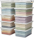 HOMZ Clear Plastic Storage Bins w/Snaplock Lids, 6 Qt, White, 10 Pack | Stackable Container Set for Home, Office Shelves, Kitchen, Garage, and Bathroom Organization by Homz