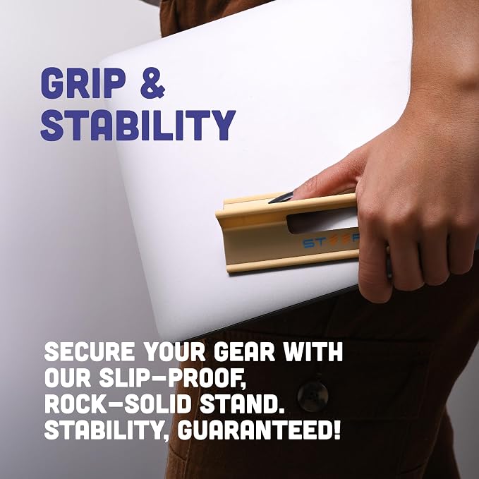 Steepy Portable Laptop Stand for Desk – Adjustable Height, & Portable Laptop Holder – Ergonomic Computer Stand for Cooling & Comfort – Slip-Proof, Sturdy Design – Universal Fit for 13-17 Inch Devices - Image 6
