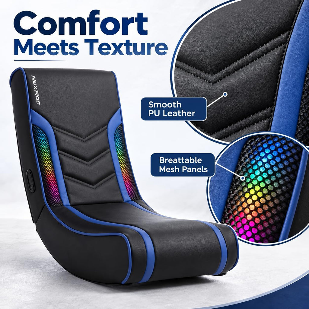 Folding Rocking Gaming Floor Chair No Wheels, Video Game Rocker Chair , - Image 6