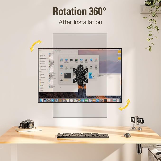 Mounting Dream UL Listed Full Motion Monitor Wall Mount TV Bracket for 10-26 Inch LED, LCD Flat Screen TVs and Monitors, TV Mount with Swivel Articulating Arm, Up to VESA 100x100mm and 33LBS MD2463 - Image 2