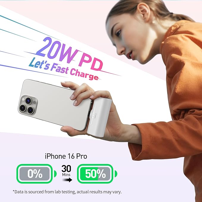 iWALK Portable Charger for iPhone 17/16/15 USB-C Small Power Bank 20W 4,500mAh Fast Charging Battery Pack Compatible with iPhone 15/16/16/17 Plus/17 Pro/17 Pro Max, Samsung Galaxy S25/S24/S23 Android - Image 2