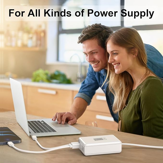 5ft Flat Extension Power Cord Replacement 10A, Figure 8 AC Cable Slim Plug 2 Prong for Anker, Ugreen, Baseus, Creative Design, MSTJRY, Upoy Charger, Power Supply for Xbox, TV, Low Profile - Image 6