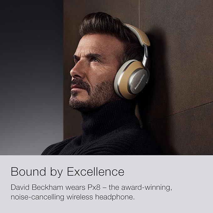 Bowers & Wilkins Px8 Over-Ear Wireless Headphones, Tan - Image 3