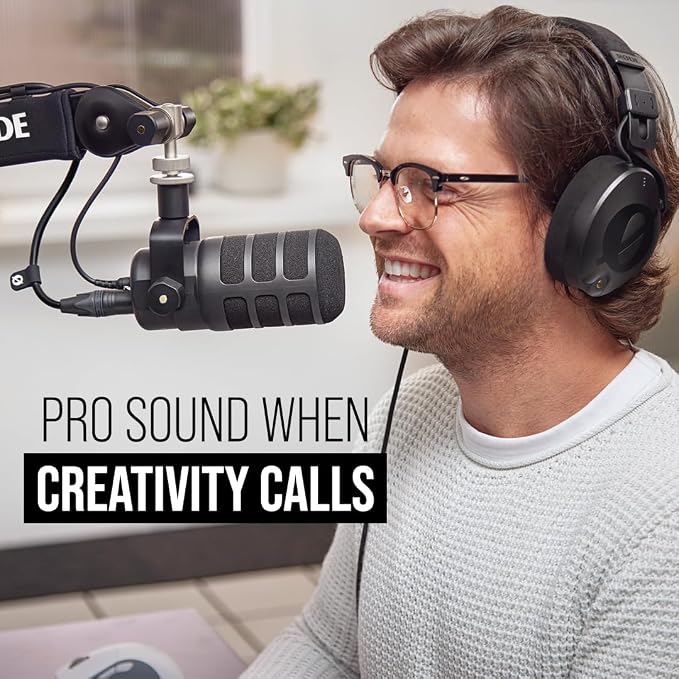 RØDE PodMic USB Versatile Dynamic Broadcast Microphone With XLR and USB Connectivity for Podcasting, Streaming, Gaming, Music-Making and Content Creation (Black) - Image 6