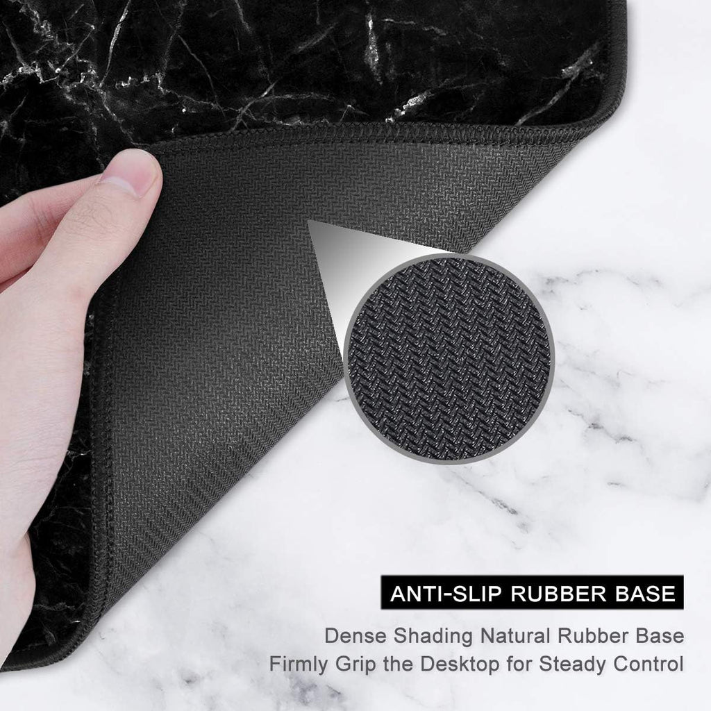 Large Mouse Pad, Full Desk XXL Extended Gaming Mouse Pad 35" X 15", Waterproof Desk Mat with Stitched Edges, Non-Slip Laptop Computer Keyboard Mousepad for Office and Home, Marble Design - Image 4