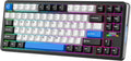 EPOMAKER TH85 QMK/VIA Wireless Gaming Keyboard, BT5.0/2.4GHz/USB-C | Hot-Swap Pre-lubed Custom Creamy Jade Linear Switches, Gasket Creamy Keyboard for PC/Mac/Office/Gaming (Black&White&Blue) by EPOMAKER