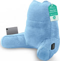 Sasttie Reading Pillow for Bed, Back Pillow for Sitting Up, Blue | 21" Backrest Support Cushion for Couch, Sofa, and Floor, Dorm Essentials, OEKO-TEX, Adjustable Down Alternative Fill by SASTTIE