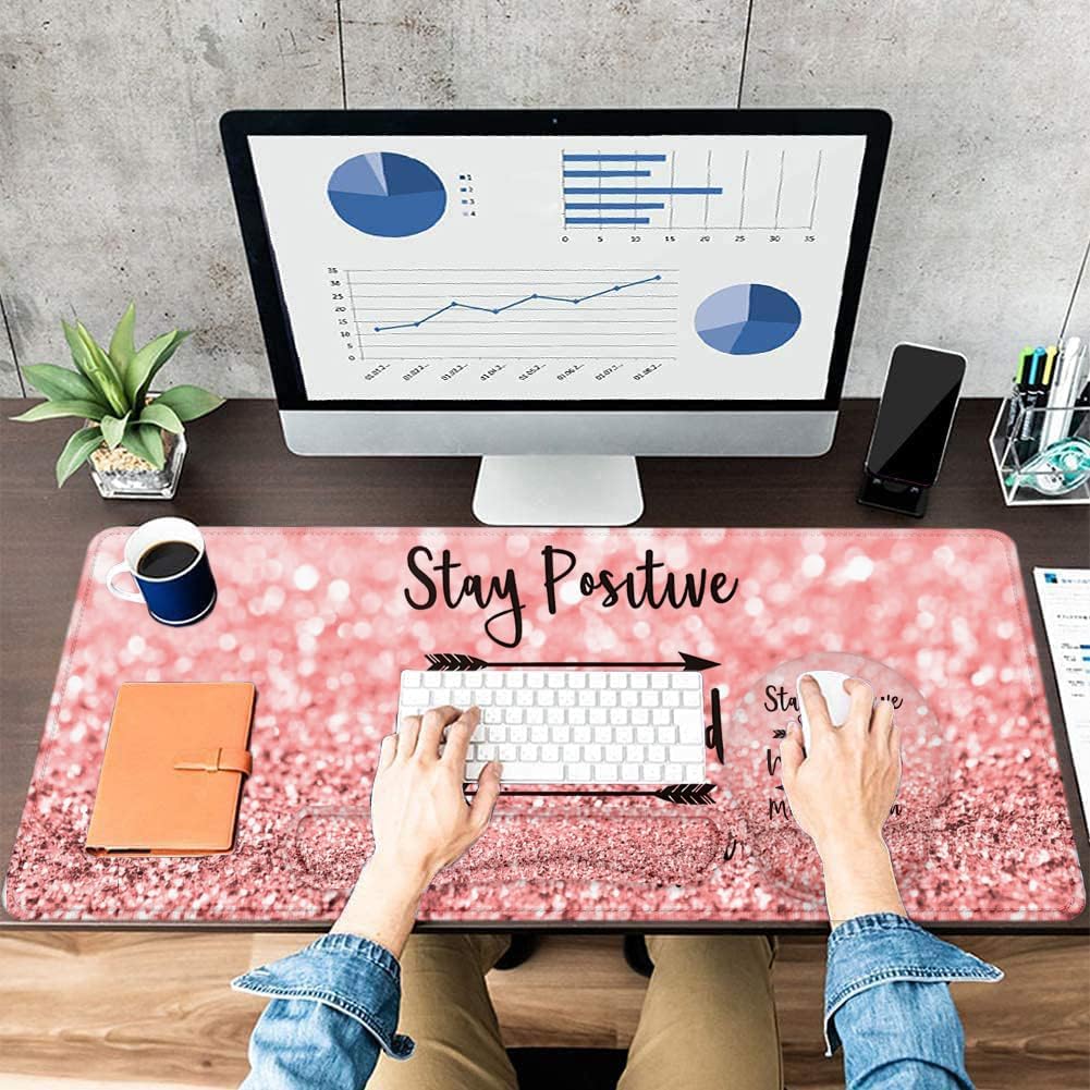 Large Desk Mat, Mouse Pad with Wrist Support, Keyboard Wrist Rest Set - Image 7