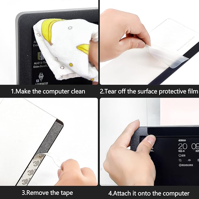 2 Pieces Monitor Memo Board Top Mount,18“ Monitor Sticky Note Holder,Universal Transparent Sticky Notes Memo Pad,Sticky Boards,Message Board for Computer Monitors - Image 6