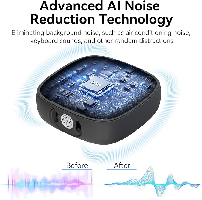 USB Microphone No Speaker with Magnetic & Flat Mount, for PC/Mac | Noise Canceling, Mute Button & LED Indicator, Plug & Play, Computer Microphone for Zoom/Teams/Gaming/Class - Image 5