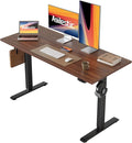 Agilestic 48*24 Inch Height Adjustable Electric Standing Desk, Dark Walnut | Sit Stand Up Computer Desk, Memory Presets, Stable Steel Frame,154 lbs, Easy Assembly, Splice Board, Home Office, Studying by Agilestic