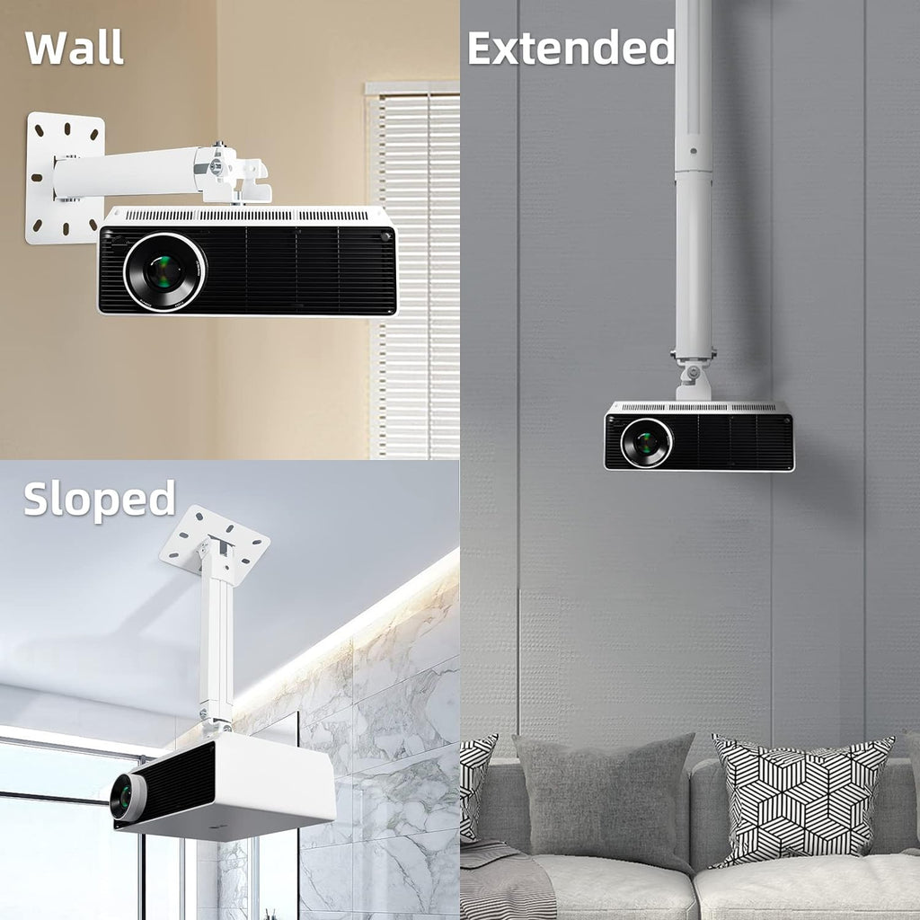 suptek Extended Mini Projector Ceiling Mount Adjustable Wall Mount with Thread Adapters for Projector DVR Camera, Max 21inch (PR05MINI) - Image 4