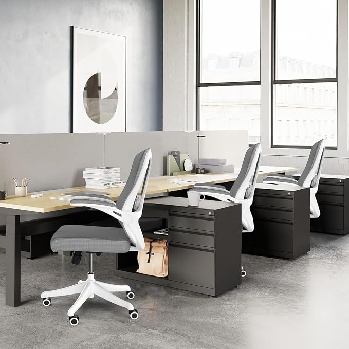 Ergonomic Office Desk Chair High Back Mesh Computer Chair Adjustable Chair | 360° Swivel Adjustable Lumbar Support & Flip-Up Armrests capacity 300 lbs capacity - Image 6