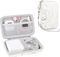 Canboc Carrying Case for MacBook Air Pro Charger MagSafe/MagSafe 2 Power Adapter, iPhone 16/16 Pro MagSafe Charger, USB C Hub, Type C Hub, USB Multiport Adapter, Hard EVA Bag, White by Canboc