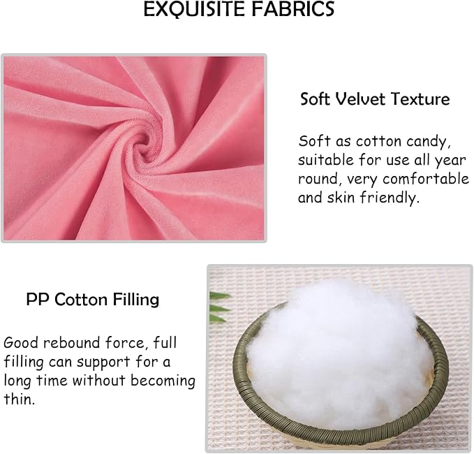 2 Pack Square Seat Cushion Chair Pads for Kitchen Dining Chairs, Soft Comfort Velvet Chair Mat Pillow Cushions with Ties for Office Desk Living Room Tatami 15.5", Pink - Image 3