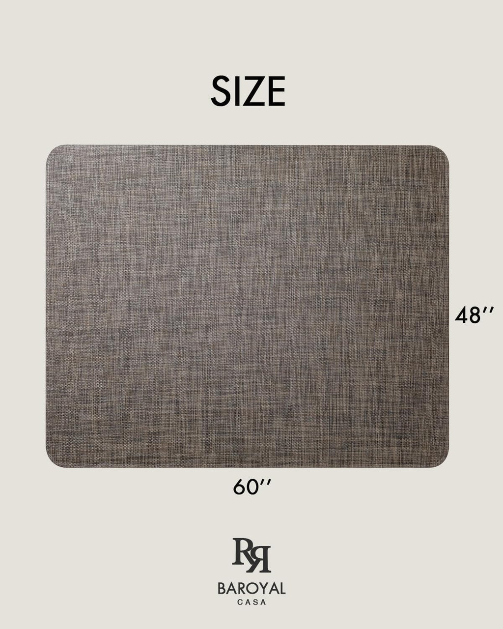 Baroyal Office Chair Mat for Hardwood Floor, Anti-Slip PVC, 48 x 60 Inch - Image 2
